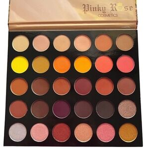 PINKY ROSE COSMETICS RUSTIC ROSE 30 COLORS EYESHADOW PALATTE 1.58 OZ BRAND NEW